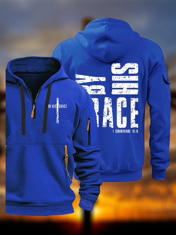 By His Grace Jesus God Christian Zipper Hoodies
