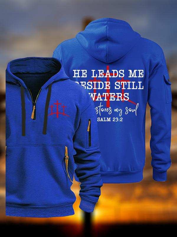 He Restores My Soul  Jesus God Christian Zipper Hoodies