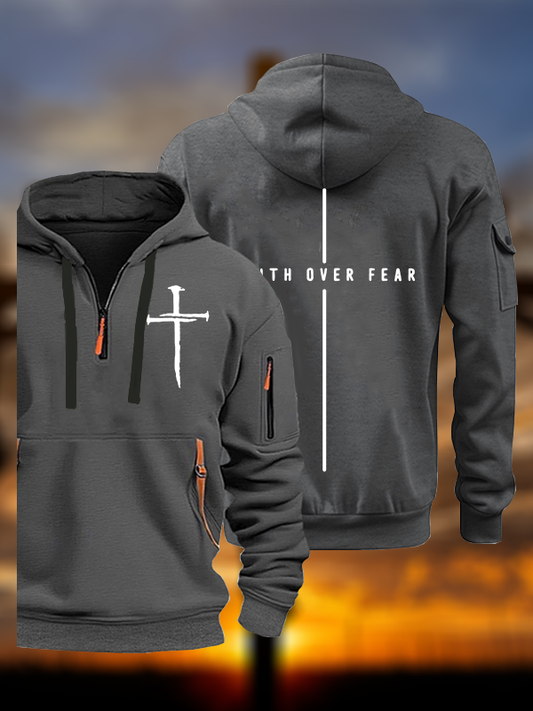 Faith Over Fear Jesus God Christian Zipper Hoodies