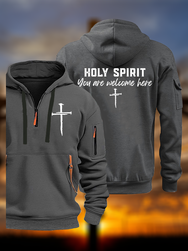 Holy Spirit You Are Welcome Here Jesus God Christian Zipper Hoodies