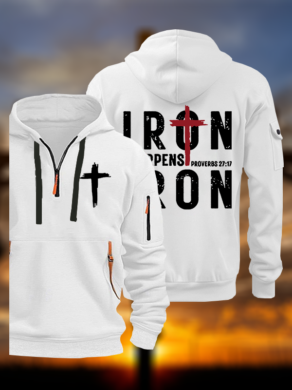 Iron Sharpens Iron  Jesus God Christian Zipper Hoodies