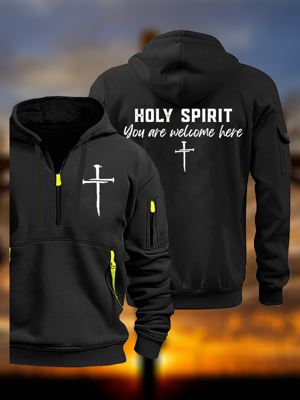 Holy Spirit You Are Welcome Here Jesus God Christian Zipper Hoodies
