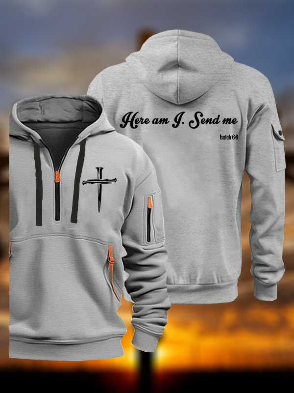 Here Am I Send Me  Jesus God Christian Zipper Hoodies