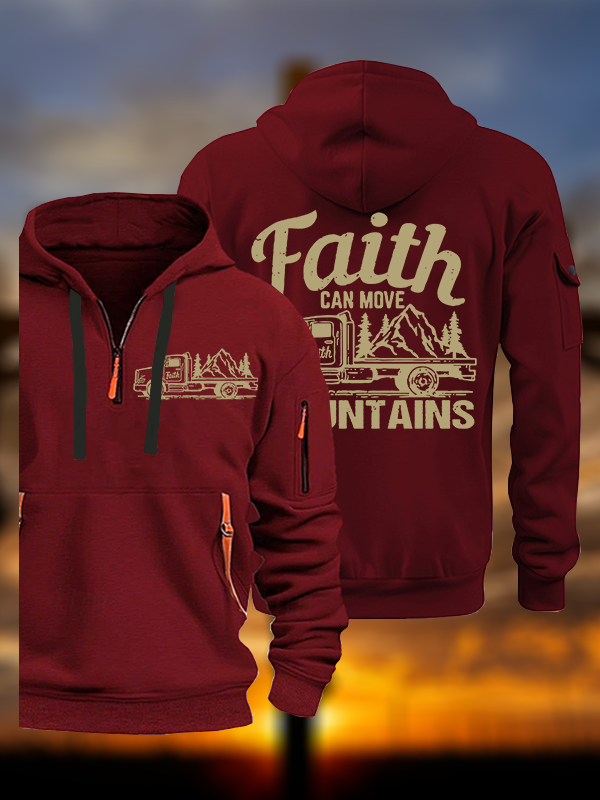 Faith Can Move Mountains Jesus God Christian Zipper Hoodies