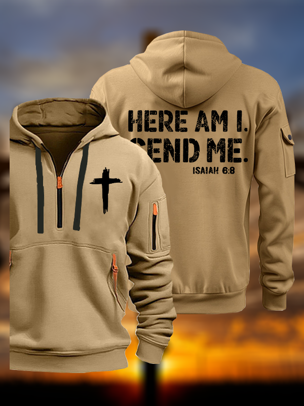 Here Am I. Send Me.  Isaiah 6:8 Jesus God Christian Zipper Hoodies