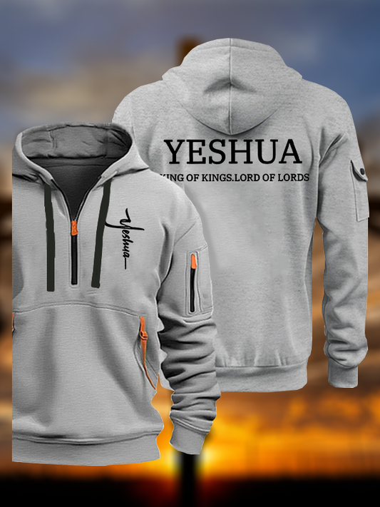 Yeshua King Of Kings Lord Of Lords Jesus God Christian Zipper Hoodies