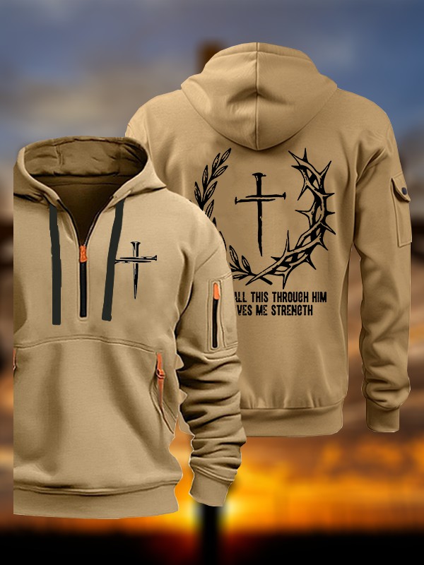 I Can Do All This Throuch Him Who Gives Me Strength Jesus God Christian Zipper Hoodies