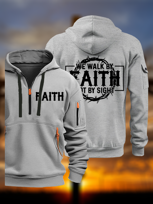 Walk By Faith Not By Sight Jesus God Christian Zipper Hoodies