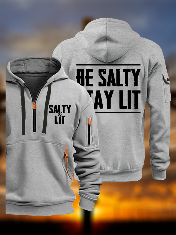 Be Salty Stay Lit  Jesus God Christian Zipper Hoodies