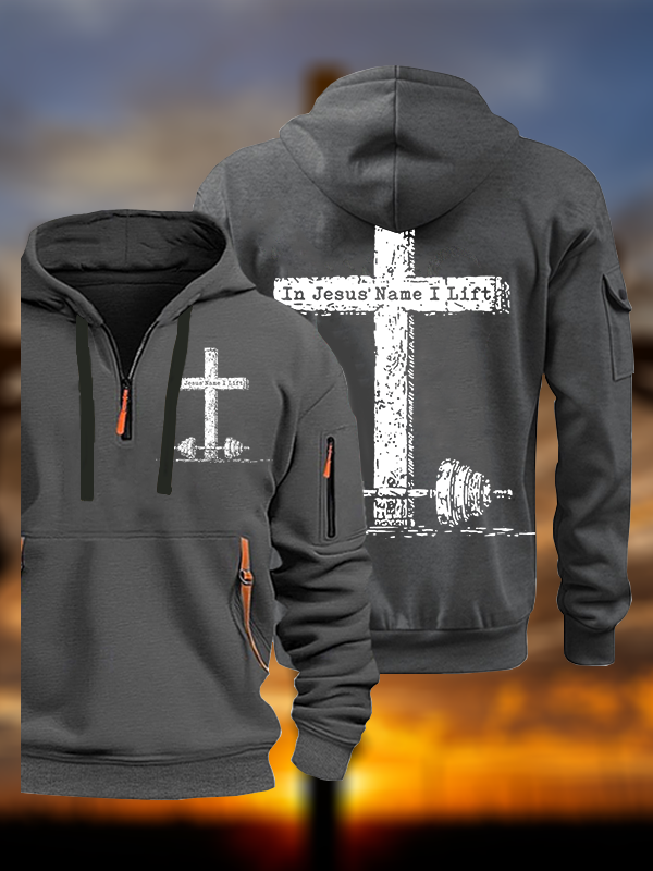 In Jesus' Name I Lift  Jesus God Christian Zipper Hoodies