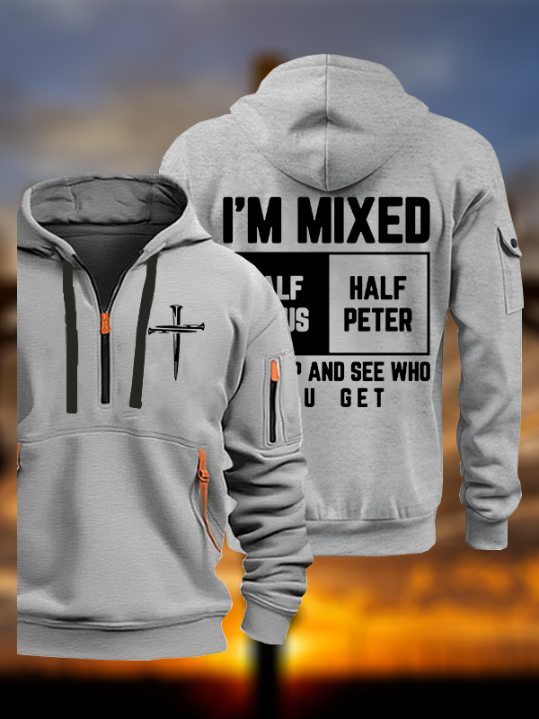 I Am Mixed Half Jesus And Half Peter Jesus God Christian Zipper Hoodies