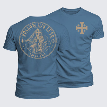 Luxe Mercerized Cotton Tee - Follow His Lead