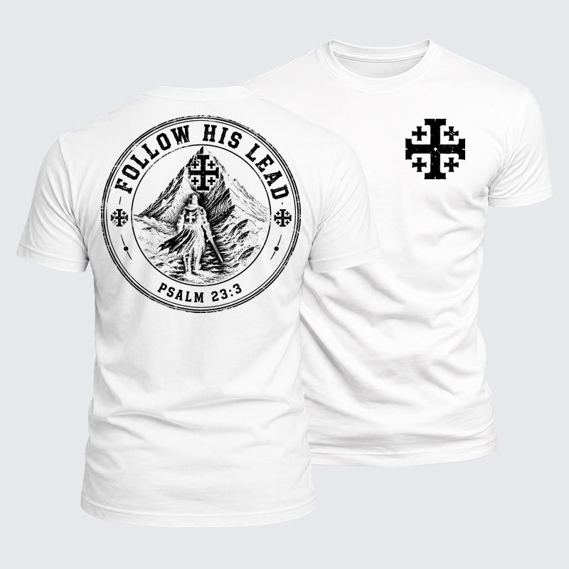 Luxe Mercerized Cotton Tee - Follow His Lead