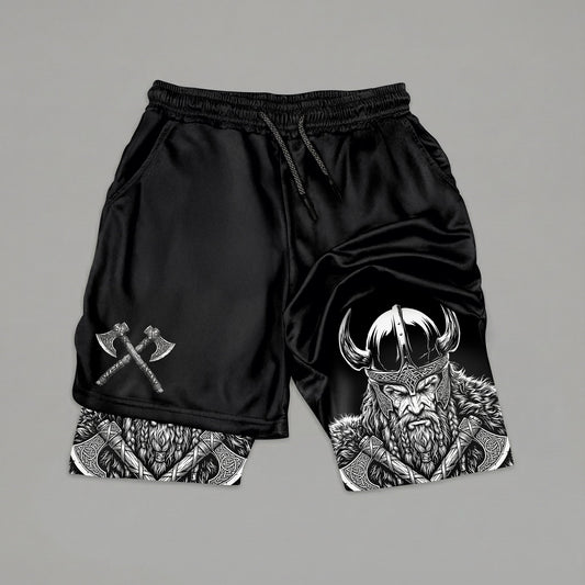 Viking Spirit Gym Shorts - Quick-Dry Fabric Athletic Wear 11531