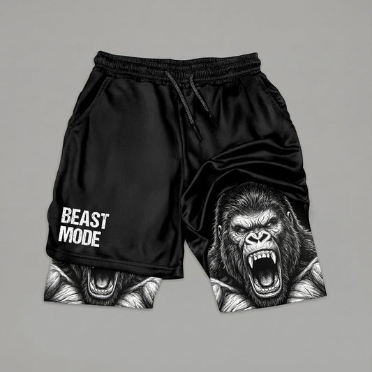 Unleashed Beast 2-in-1 Gorilla Gym Shorts Breathable 11545