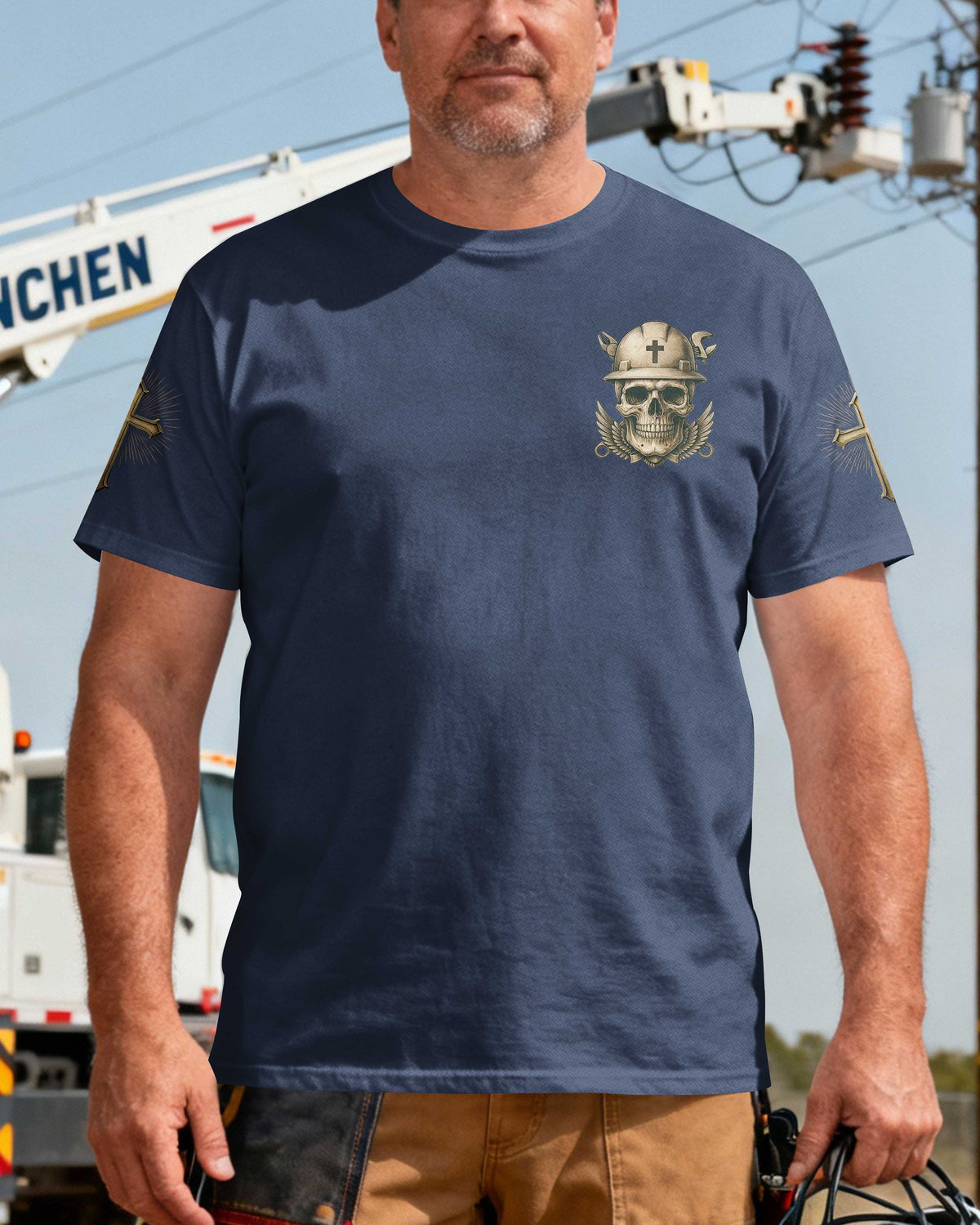 Storms Don't Scare Me God Made Me A Lineman T-Shirt