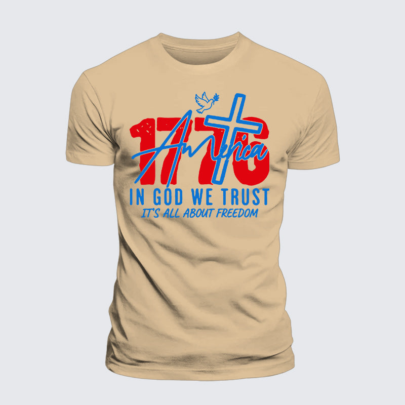 Luxe Mercerized Cotton Tee - 1776 In God We Trust