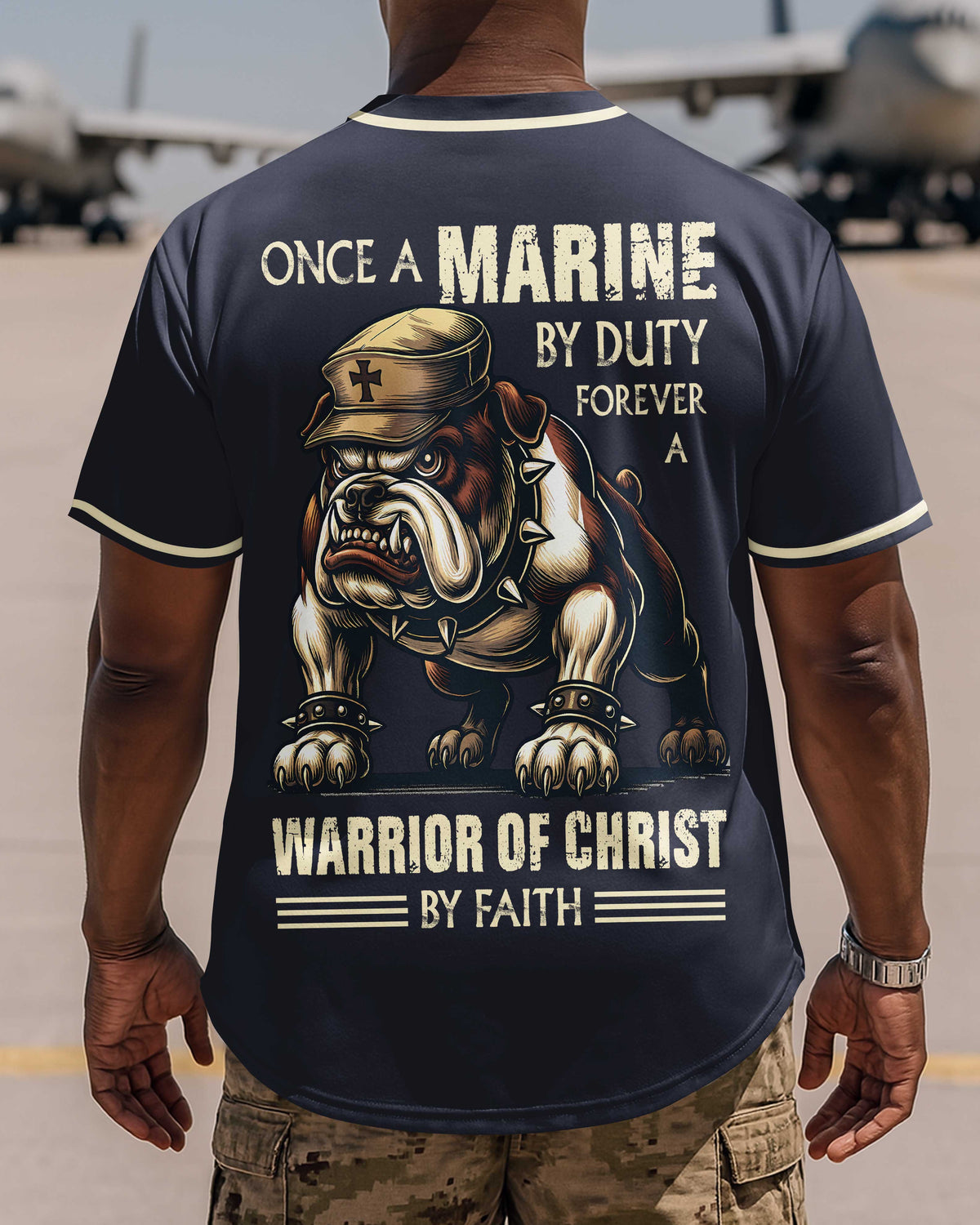 Once A Marine By Duty Forever A Warrior Of Christ By Faith Jersey