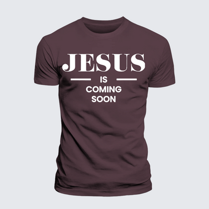 Luxe Mercerized Cotton Tee - Jesus Is Coming Soon