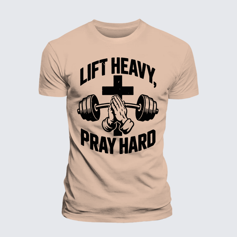 Luxe Mercerized Cotton Tee - Lift Heavy Pray Hard