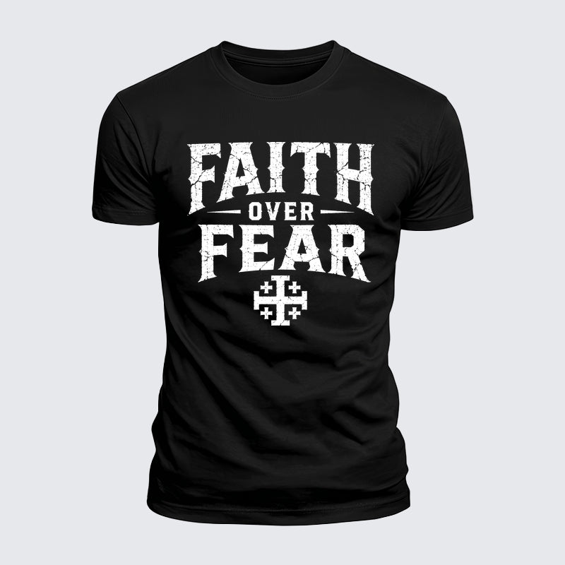 Luxe Mercerized Cotton Tee - Faith Over Fear