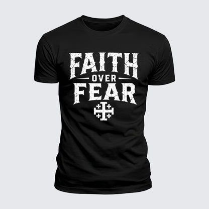 Luxe Mercerized Cotton Tee - Faith Over Fear
