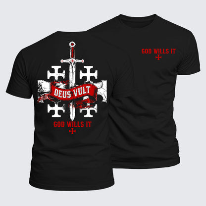 Luxe Mercerized Cotton Tee - Deus Vult: God Wills It