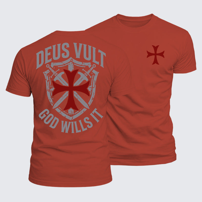 Luxe Mercerized Cotton Tee - Deus Vult: God Wills It