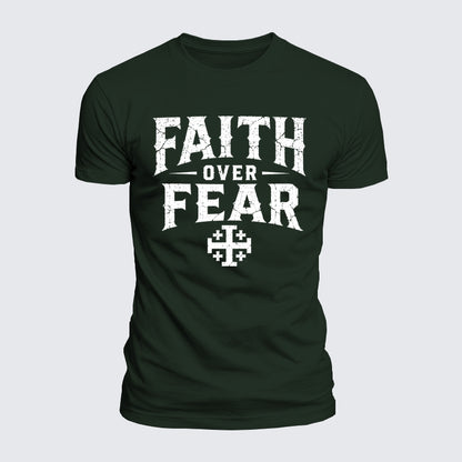 Luxe Mercerized Cotton Tee - Faith Over Fear