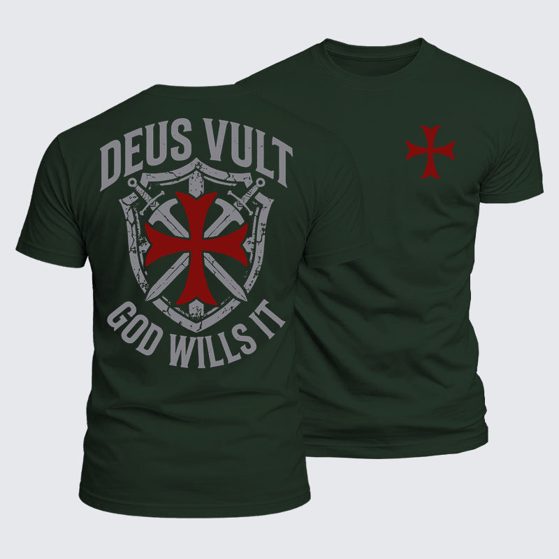 Luxe Mercerized Cotton Tee - Deus Vult: God Wills It