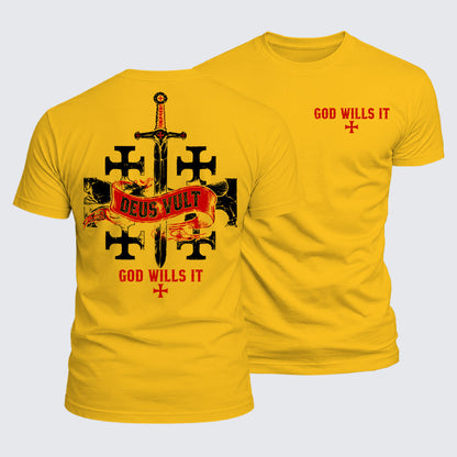 Luxe Mercerized Cotton Tee - Deus Vult: God Wills It