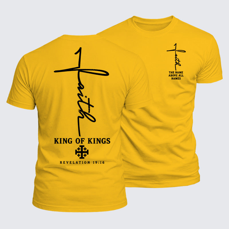 Luxe Mercerized Cotton Tee -  King Of Kings Jesus Cross