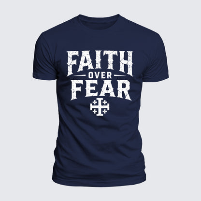 Luxe Mercerized Cotton Tee - Faith Over Fear
