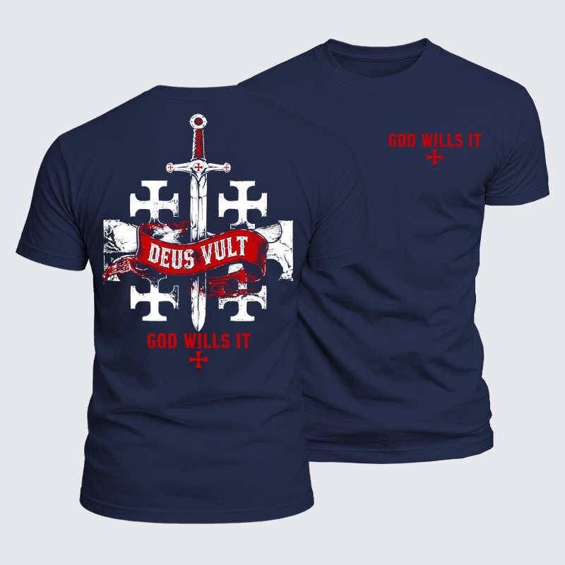 Luxe Mercerized Cotton Tee - Deus Vult: God Wills It