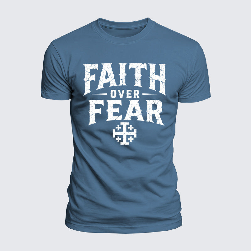 Luxe Mercerized Cotton Tee - Faith Over Fear