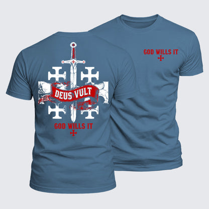 Luxe Mercerized Cotton Tee - Deus Vult: God Wills It