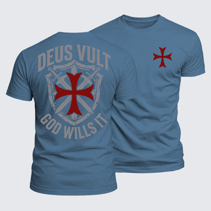 Luxe Mercerized Cotton Tee - Deus Vult: God Wills It