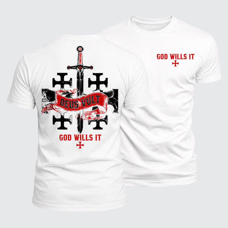 Luxe Mercerized Cotton Tee - Deus Vult: God Wills It