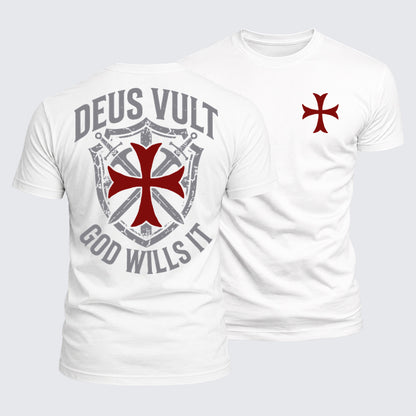 Luxe Mercerized Cotton Tee - Deus Vult: God Wills It