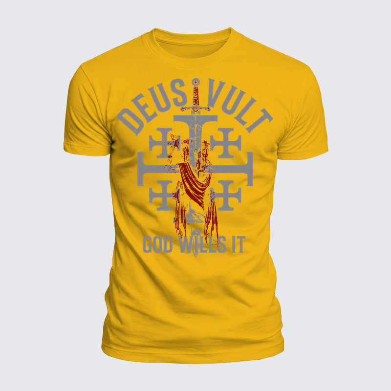 Luxe Mercerized Cotton Tee - Deus Vult: God Wills It