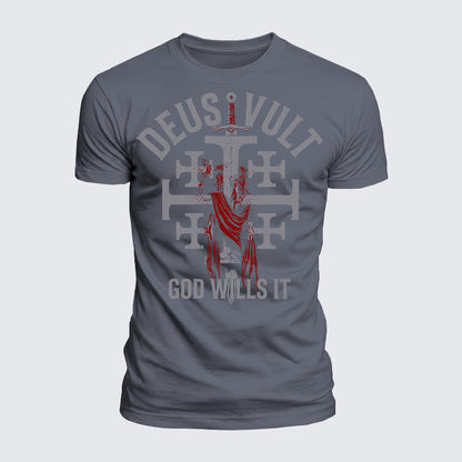 Luxe Mercerized Cotton Tee - Deus Vult: God Wills It