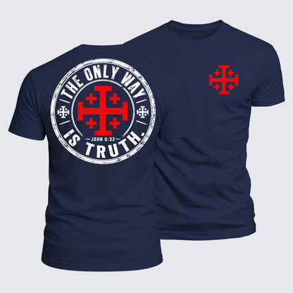 Luxe Mercerized Cotton Tee - The Only Way Is Truth John 8:32