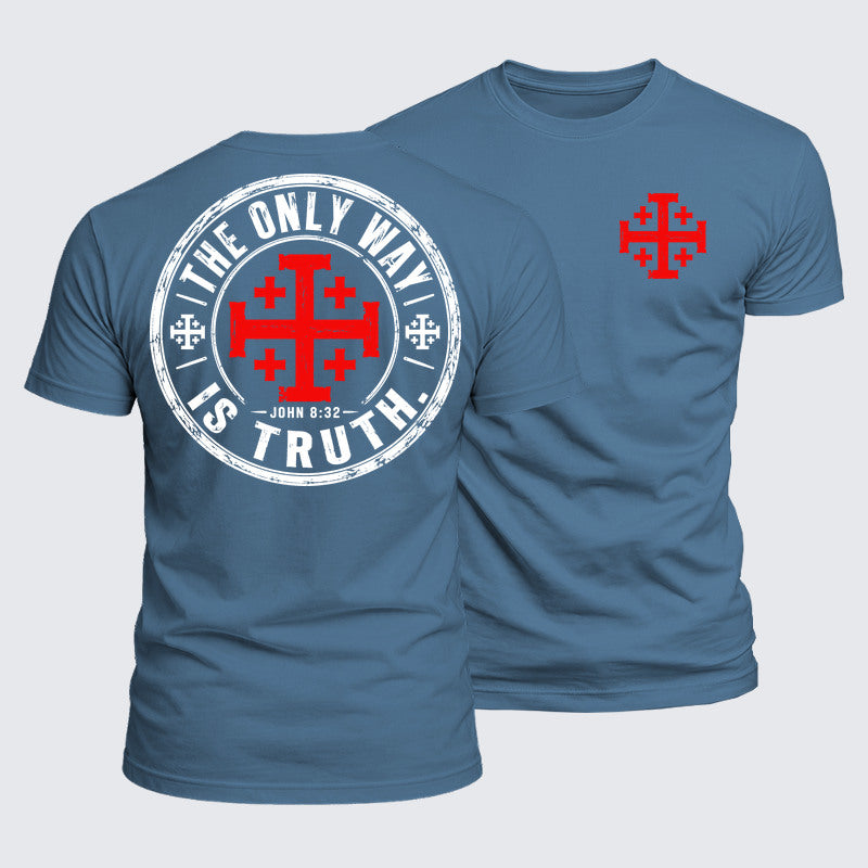Luxe Mercerized Cotton Tee - The Only Way Is Truth John 8:32