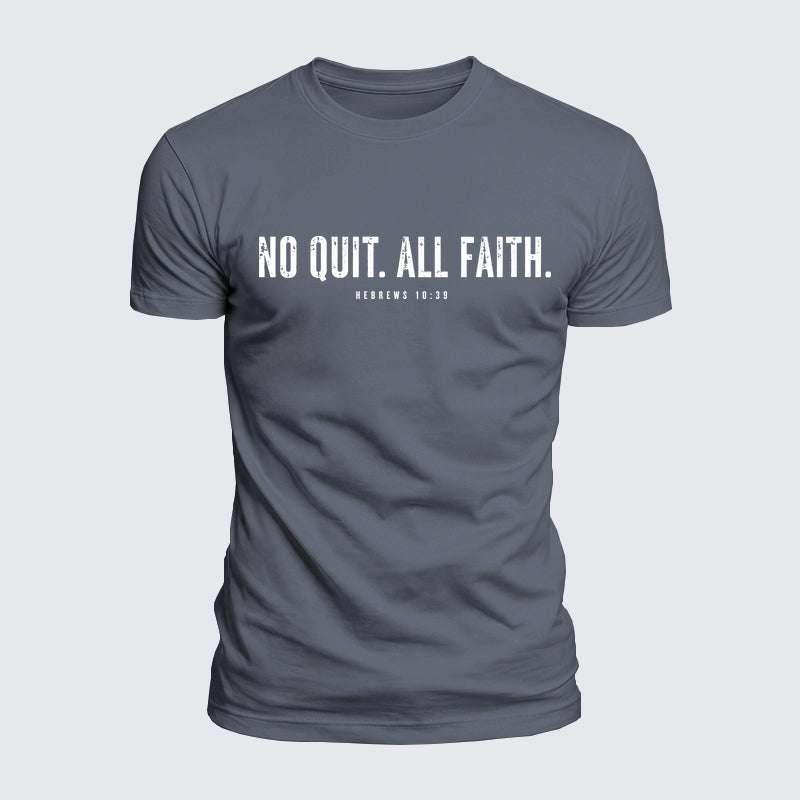 Luxe Mercerized Cotton Tee - No Quit All Faith