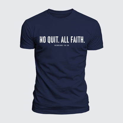 Luxe Mercerized Cotton Tee - No Quit All Faith