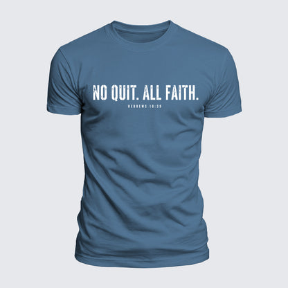 Luxe Mercerized Cotton Tee - No Quit All Faith