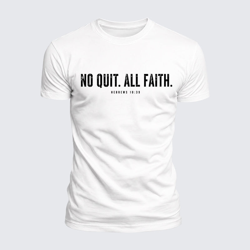 Luxe Mercerized Cotton Tee - No Quit All Faith