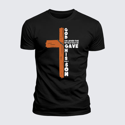 Luxe Mercerized Cotton Tee - Cross God So Loved The World