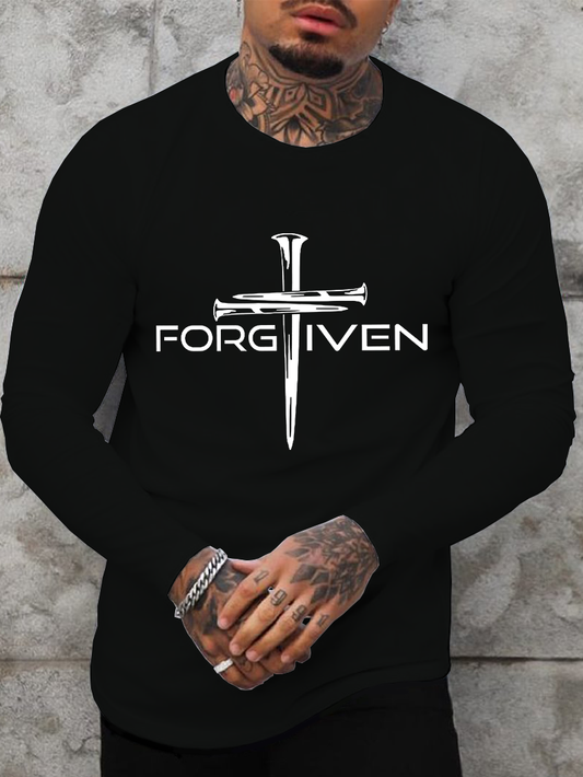 Cross Forgiven Cotton Long Sleeve T-Shirt