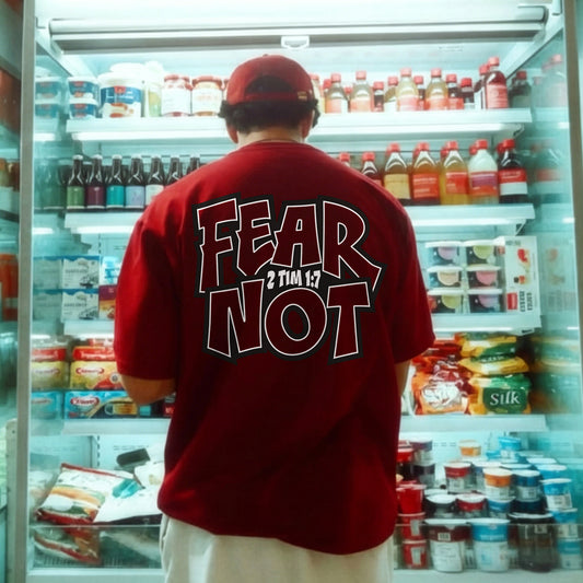 Fear Not, 2 Tim 1:7 Printed Men's T-shirt